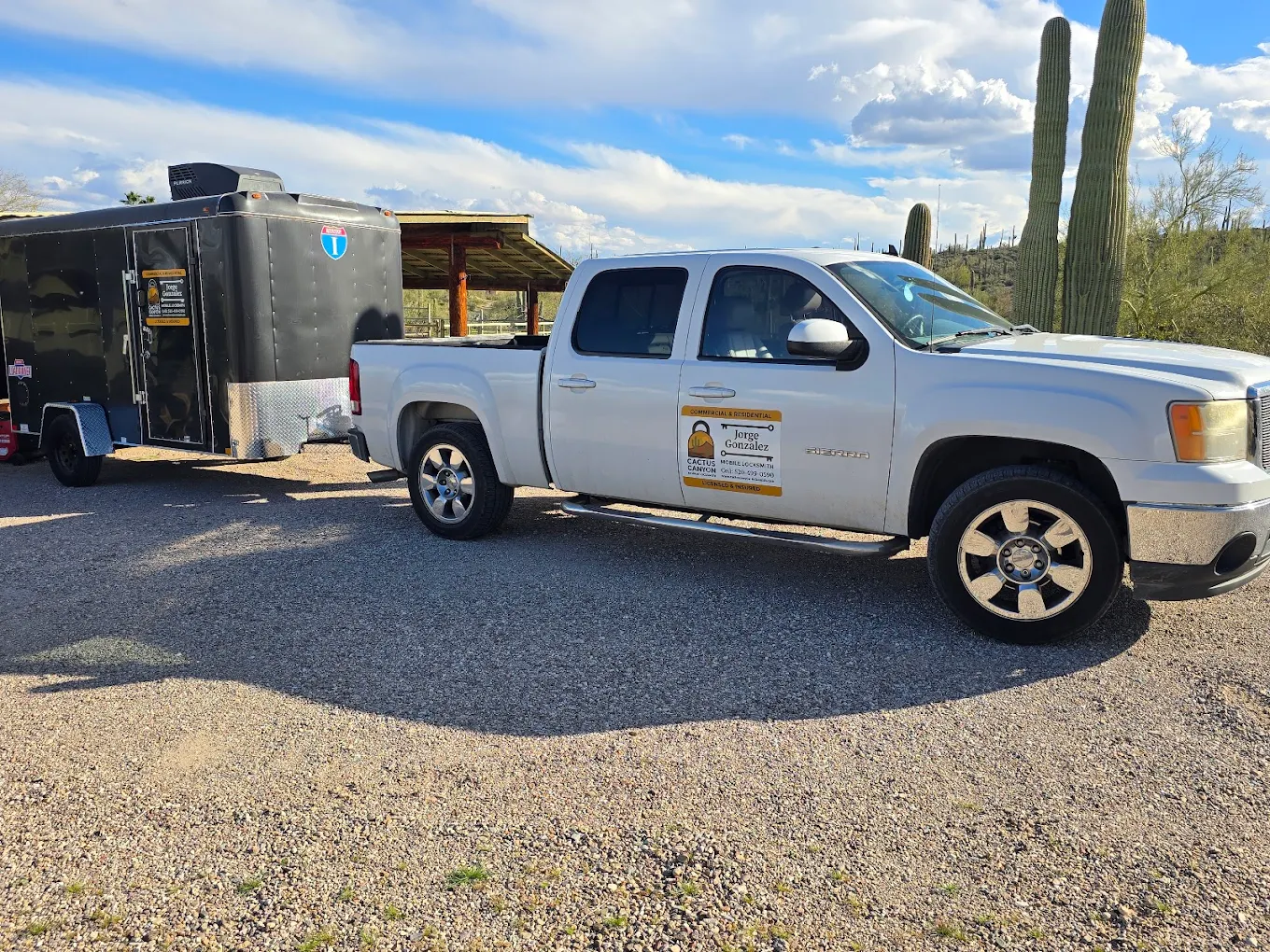 Cactus Canyon service truck in the Sonoran desert